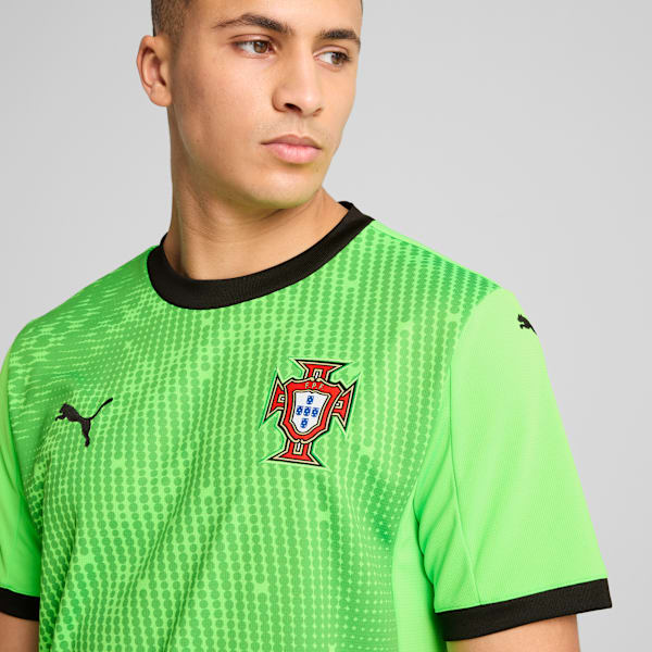 Portugal 2025 Goalkeeper Short Sleeves Jersey Men, Fluro Green Pes-PUMA Black, extralarge-GBR