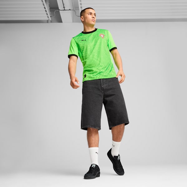 Portugal 2025 Goalkeeper Short Sleeves Jersey Men, Fluro Green Pes-PUMA Black, extralarge-GBR