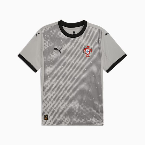 Portugal '25 Goalkeeper Men's Short Sleeve Jersey, Smokey Gray-PUMA Black, extralarge