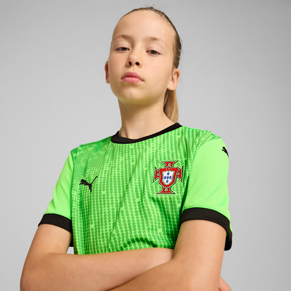 Portugal 2025 Short Sleeves Goalkeeper Jersey Youth, Fluro Green Pes-PUMA Black, extralarge-GBR