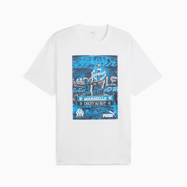 メンズ オリンピック マルセイユ FTBLNRGY+ 半袖 Tシャツ, PUMA White-PUMA Navy, extralarge-JPN