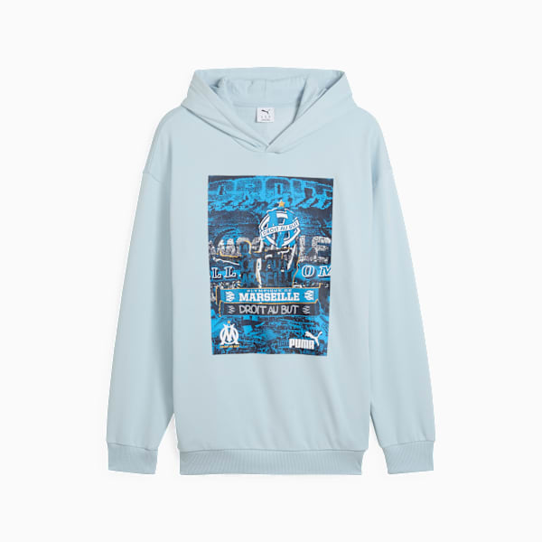 メンズ オリンピック マルセイユ FTBLNRGY+ フーディ, Frosted Dew-PUMA Navy, extralarge-JPN