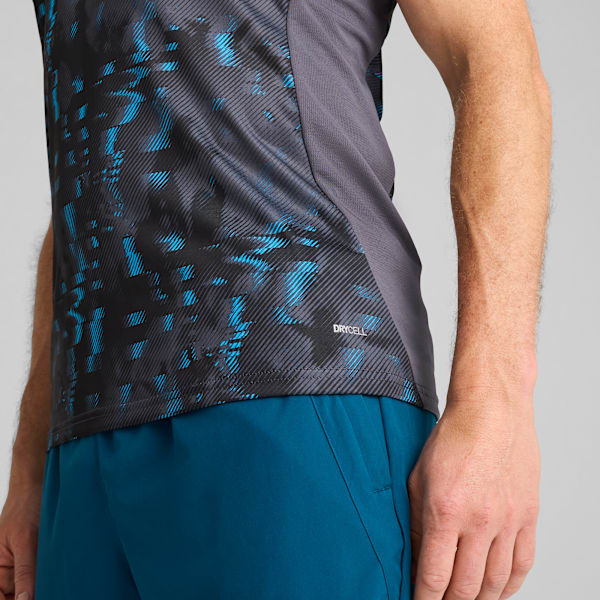 Olympique de Marseille Pre-match Jersey Men, Galactic Gray-Puma Team Gold, extralarge