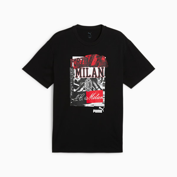 メンズ ACミラン FTBLNRGY+ 半袖 Tシャツ, PUMA Black-For All Time Red, extralarge-JPN