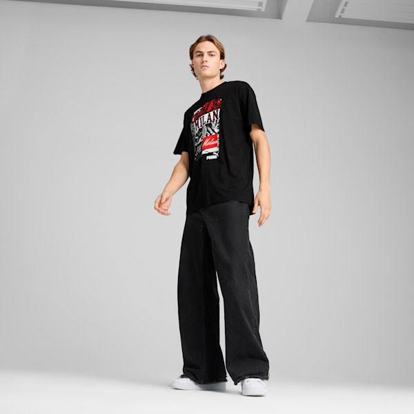 メンズ ACミラン FTBLNRGY+ 半袖 Tシャツ, PUMA Black-For All Time Red, extralarge-JPN