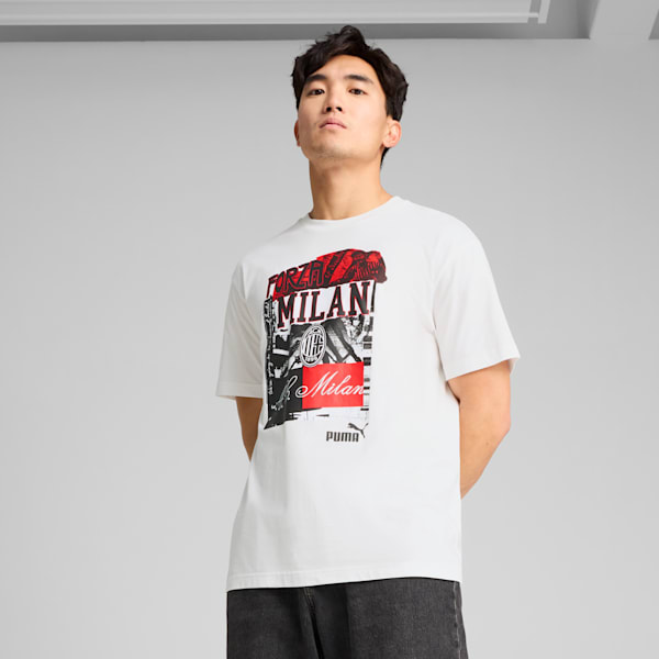 メンズ ACミラン FTBLNRGY+ 半袖 Tシャツ, PUMA White-PUMA Black, extralarge-JPN