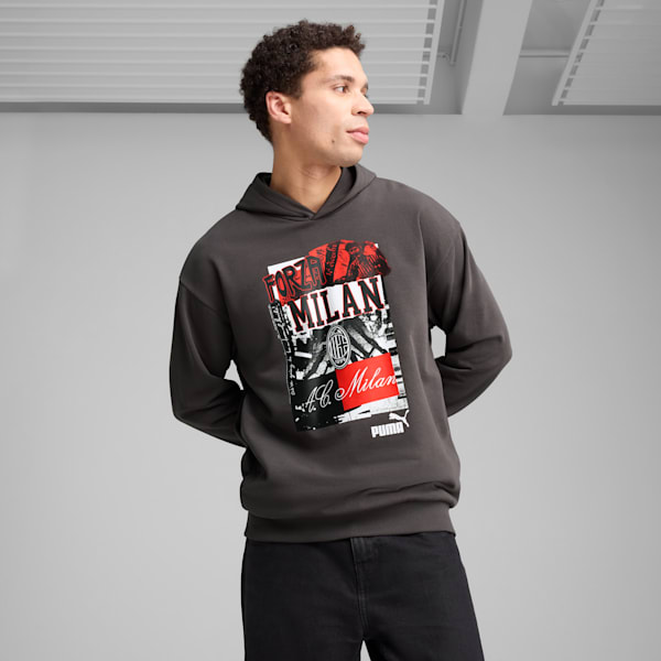 メンズ ACミラン FTBLNRGY+ フーディ, Shadow Gray-PUMA Black, extralarge-JPN