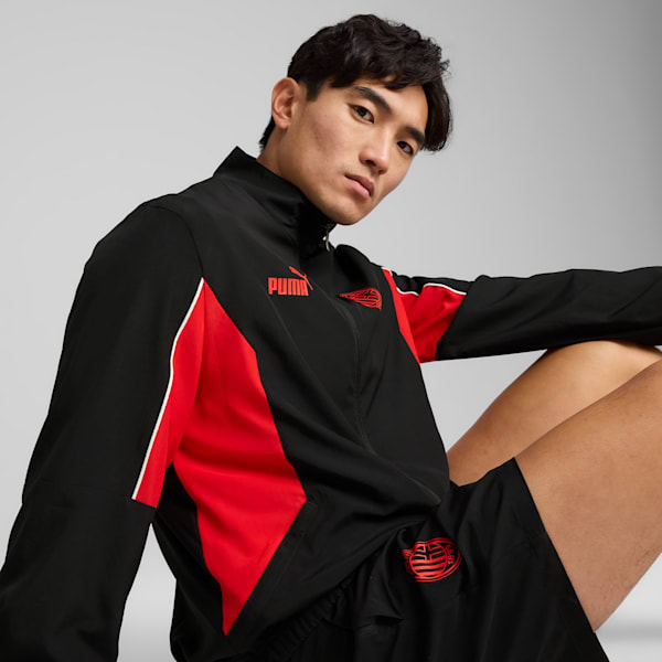 Chamarra AC Milan ftblARCHIVE para hombre, PUMA Black-For All Time Red, extralarge