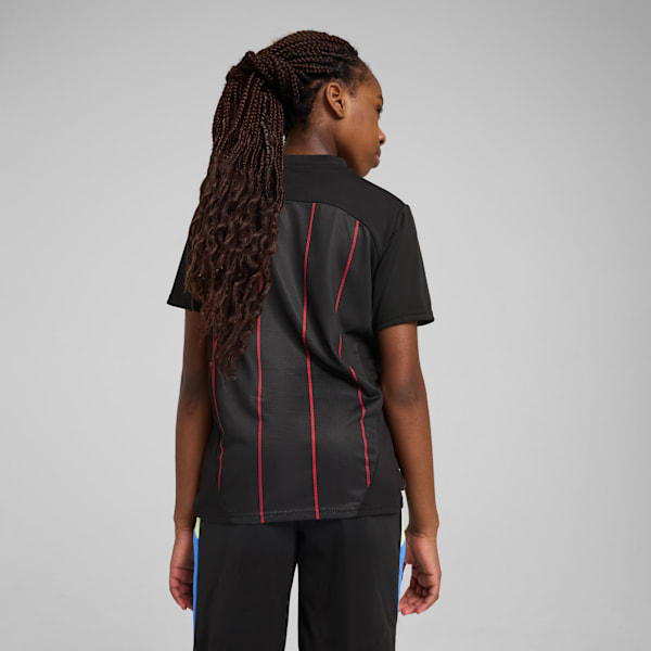 キッズ ACミラン プレマッチ 半袖 シャツ 116-164cm, PUMA Black-For All Time Red, extralarge-JPN