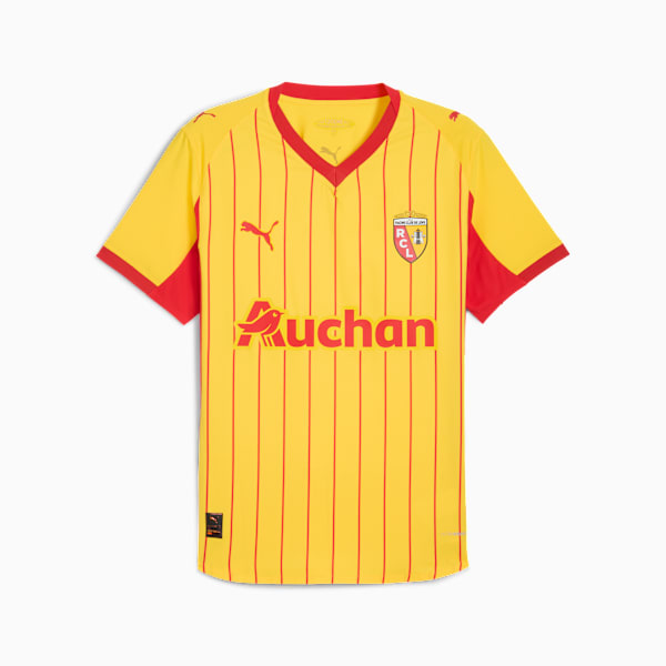 RC Lens 25/26 Authentic Home Jersey Men, Pelé Yellow-PUMA Red, extralarge
