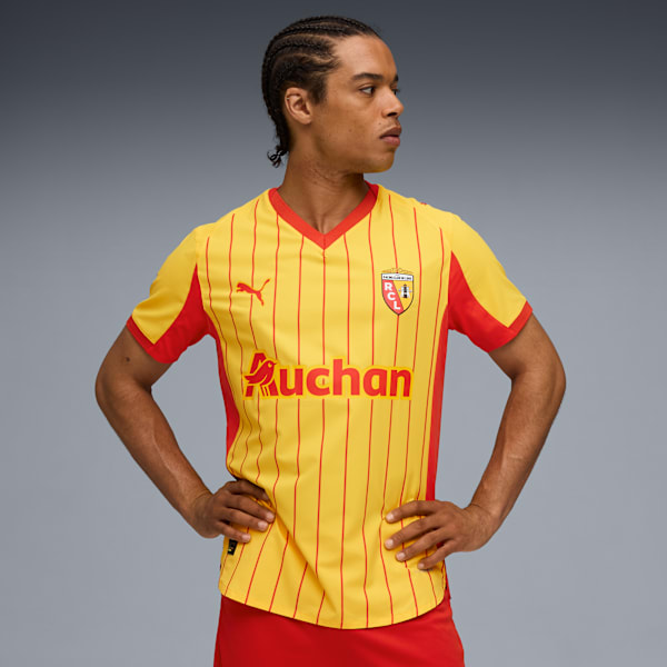 RC Lens 25/26 Authentic Home Jersey Men, Pelé Yellow-PUMA Red, extralarge