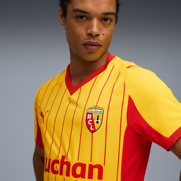 RC Lens 25/26 Authentic Home Jersey Men, Pelé Yellow-PUMA Red, extralarge