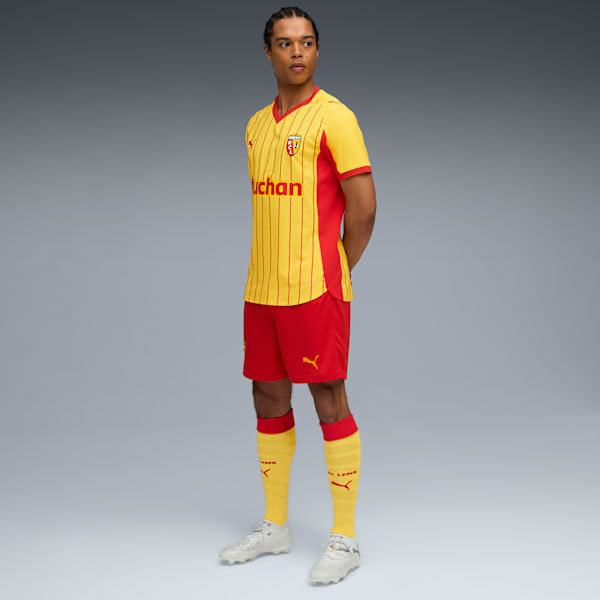 RC Lens 25/26 Authentic Home Jersey Men, Pelé Yellow-PUMA Red, extralarge