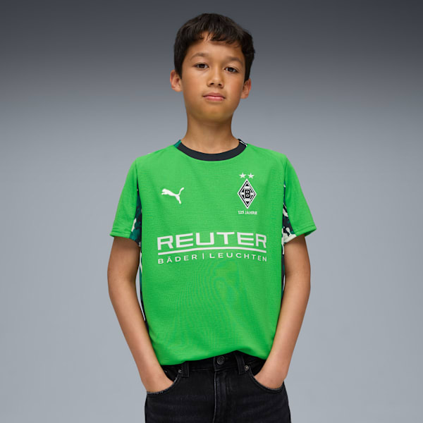 Borussia Mönchengladbach 25/26 Away Jersey Youth, PUMA Green-Warm White, extralarge-GBR