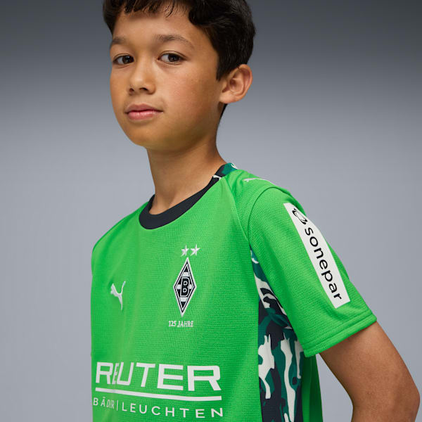 Borussia Mönchengladbach 25/26 Away Jersey Youth, PUMA Green-Warm White, extralarge-GBR