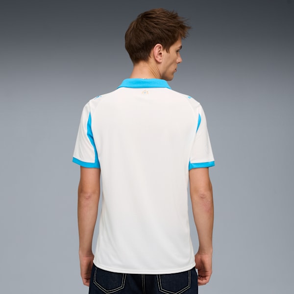 Olympique de Marseille 25/26 Home Jersey Men, PUMA White-Bleu Azur, extralarge
