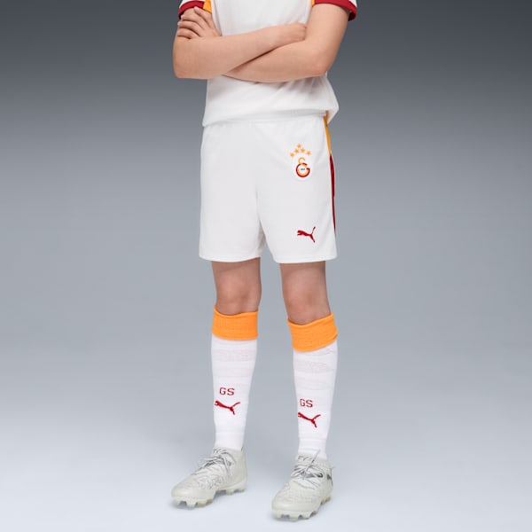 Galatasaray SK 25/26 Shorts Youth, PUMA White-Intense Orange, extralarge-GBR