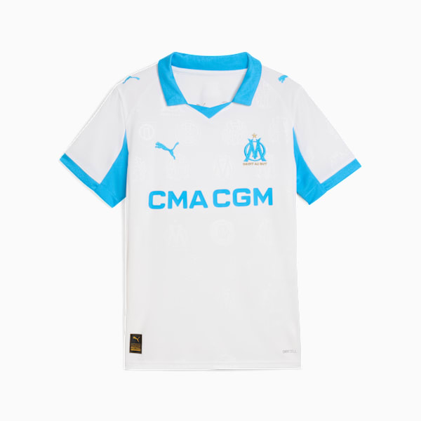 Olympique Marseille 25/26 Home Jersey Youth, PUMA White-Bleu Azur, extralarge-GBR