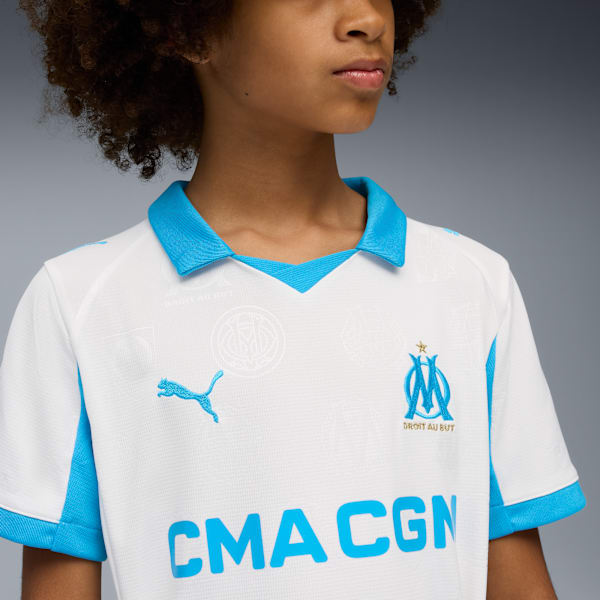 Olympique Marseille 25/26 Home Jersey Youth, PUMA White-Bleu Azur, extralarge-GBR