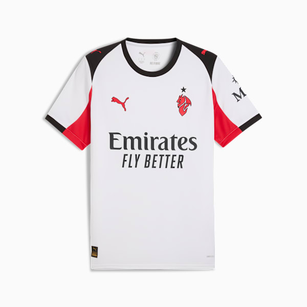 AC Milan Away Replica Men’s Football Jersey, PUMA White-For All Time Red, extralarge-IND