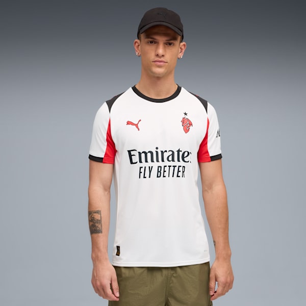 AC Milan 25/26 Replica Away Jersey Men, PUMA White-For All Time Red, extralarge
