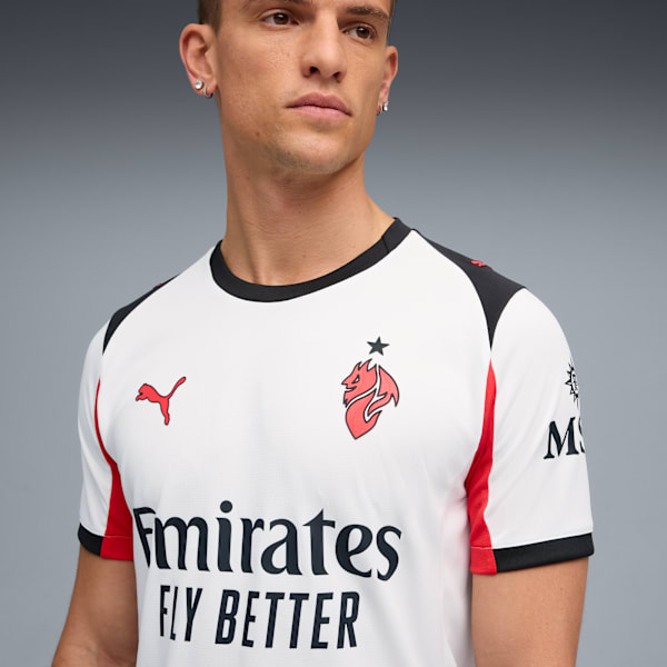 AC Milan Away Replica Men’s Football Jersey, PUMA White-For All Time Red, extralarge-IND