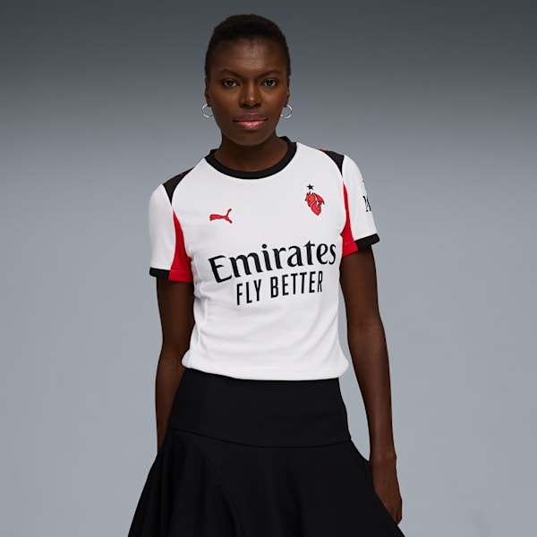 AC Milan 25/26 Replica Away Jersey Women, PUMA White-For All Time Red, extralarge
