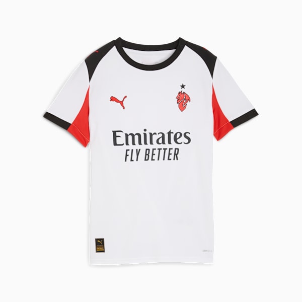 AC Milan 25/26 Replica Away Jersey Youth, PUMA White-For All Time Red, extralarge