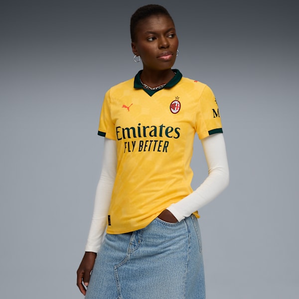 25/26 AC MILAN THIRD KIT Women's Replica Jersey, Sunny Yellow-Dark Myrtle, extralarge-IND