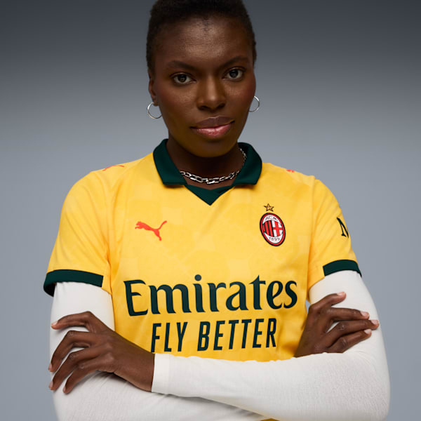 25/26 AC MILAN THIRD KIT Women's Replica Jersey, Sunny Yellow-Dark Myrtle, extralarge-IND