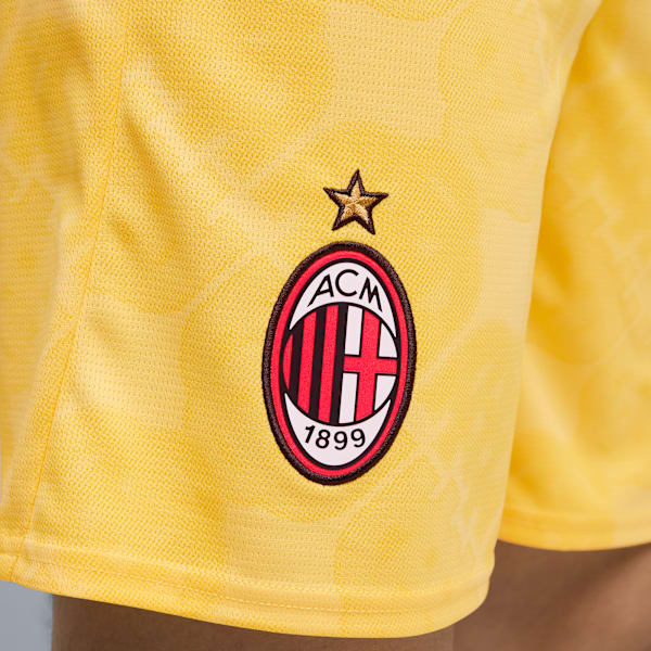 25/26 AC MILAN THIRD KIT Replica Men’s Football Shorts, Sunny Yellow-Dark Myrtle, extralarge-IND