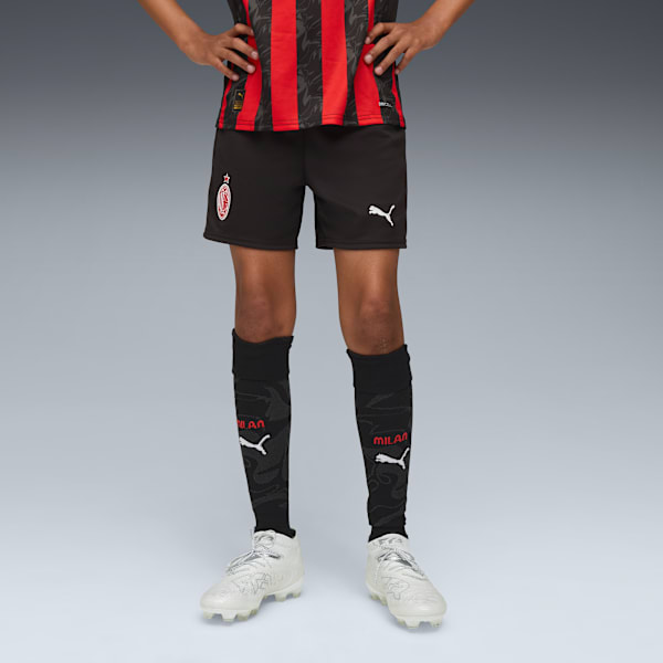 AC Milan 25/26 Youth Training Replica Shorts, PUMA Black-For All Time Red, extralarge-IND