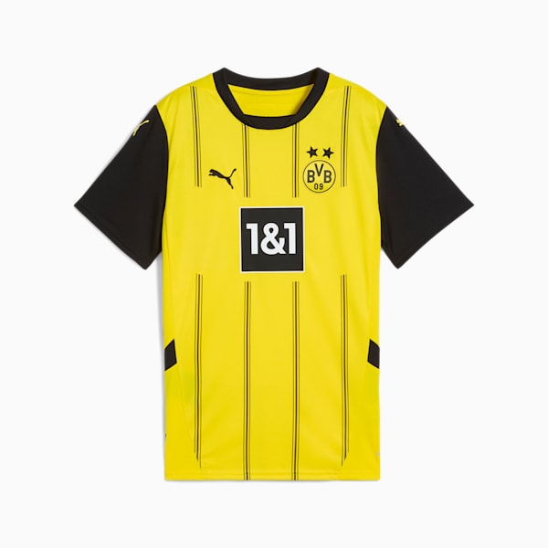 Camiseta de fútbol local del Borussia Dortmund 24/25 para mujer, Faster Yellow-PUMA Black, extralarge