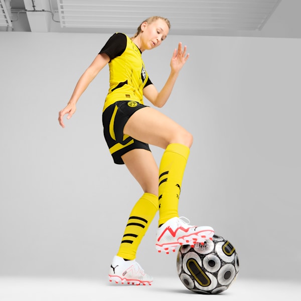 Camiseta de fútbol local del Borussia Dortmund 24/25 para mujer, Faster Yellow-PUMA Black, extralarge