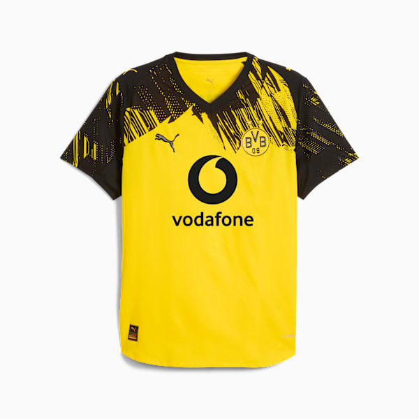 Borussia Dortmund Authentic Home 25/26 Men's Soccer Jersey, Faster Yellow-PUMA Black, extralarge