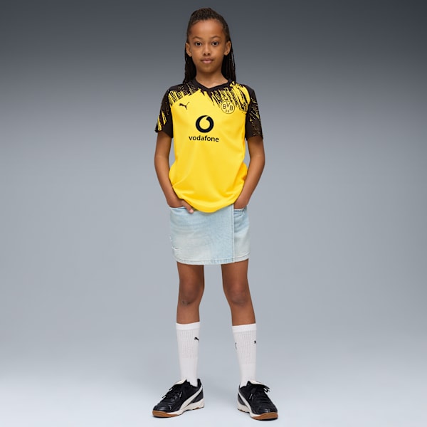 Borussia Dortmund Replica Home 25/26 Kids Soccer Jersey, Faster Yellow-PUMA Black, extralarge