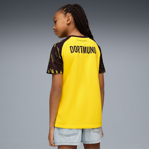 Borussia Dortmund Replica Home 25/26 Kids Soccer Jersey, Faster Yellow-PUMA Black, extralarge