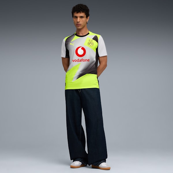 BVB Away Jersey Replica, Silver Mist-Yellow Alert, extralarge