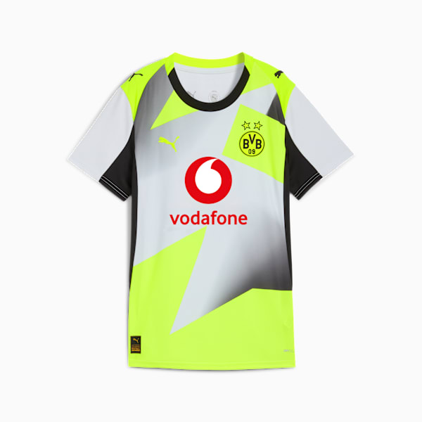 Borussia Dortmund Women's Away Jersey Replica, Silver Mist-Yellow Alert, extralarge-IND