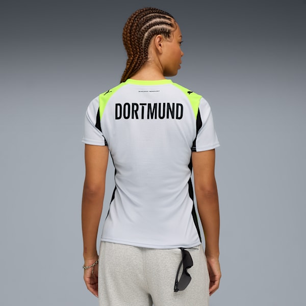 Borussia Dortmund Women's Away Jersey Replica, Silver Mist-Yellow Alert, extralarge-IND