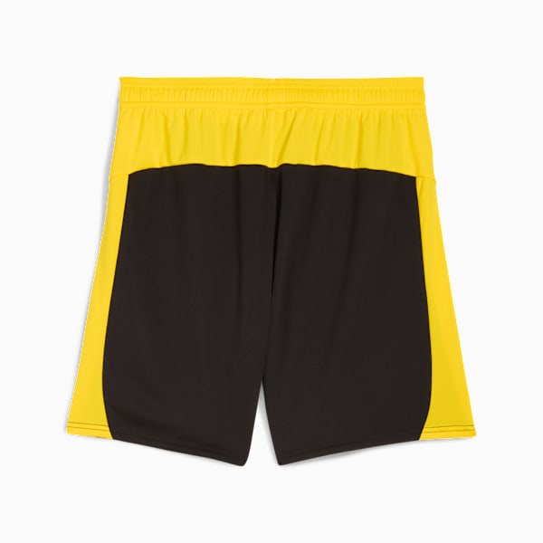 Shorts BVB réplica con bloqueo para hombre, PUMA Black-Faster Yellow, extralarge