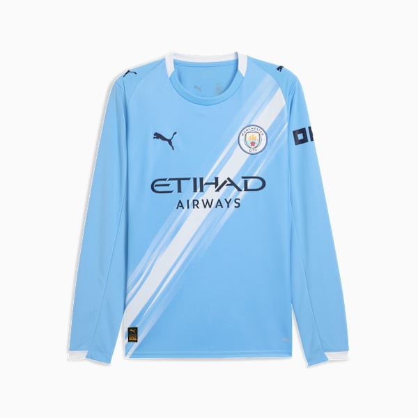 Light blue PUMA shirt for adults with team logo and sponsor branding.
