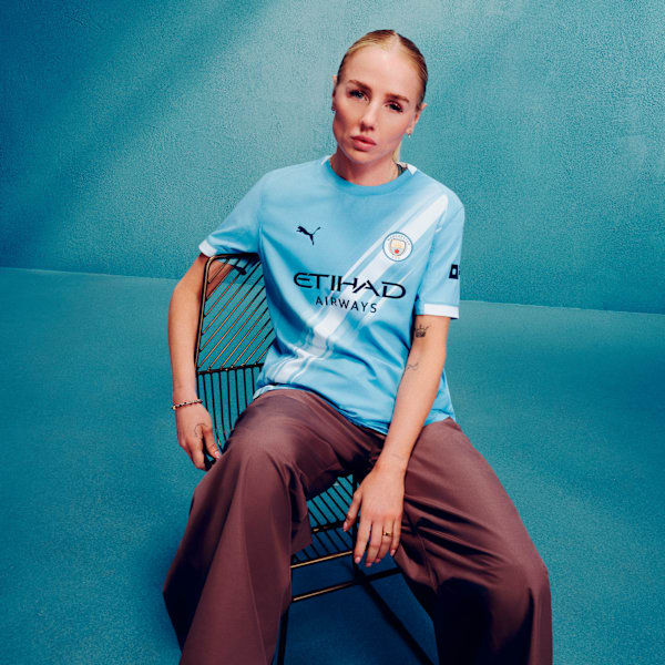 Manchester City 25/26 Home Replica Women's Soccer Jersey, Team Light Blue-PUMA White, extralarge