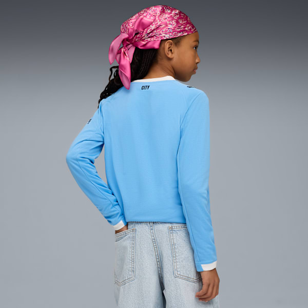 Manchester City 25/26 Long Sleeve Home Jersey Youth, Team Light Blue-PUMA White, extralarge-GBR