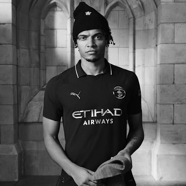 Manchester City 25/26 Authentic Away Jersey Men, PUMA Black, extralarge