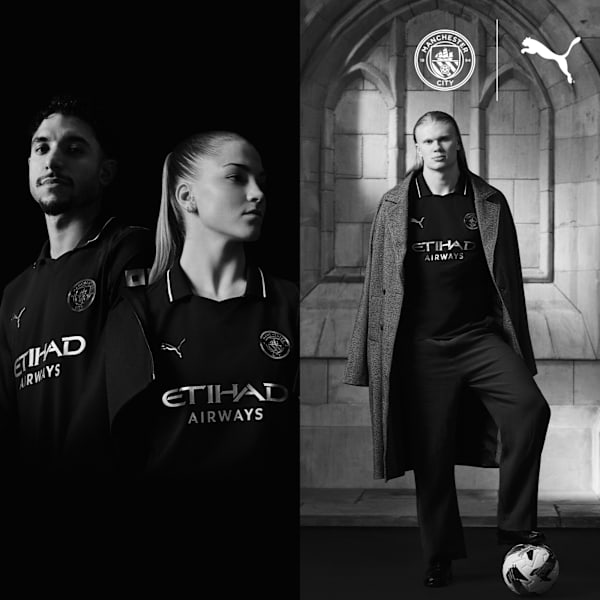 Manchester City 25/26 Authentic Away Jersey Men, PUMA Black, extralarge