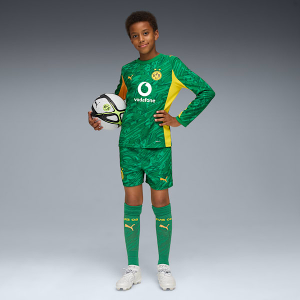 Borussia Dortmund 25/26 Goalkeeper Shorts Youth, Archive Green-Intense Orange, extralarge