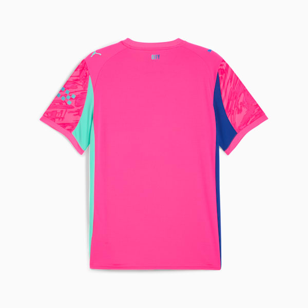 Pink PUMA jersey, adult size, with turquoise and blue accents on the sleeves and sides.