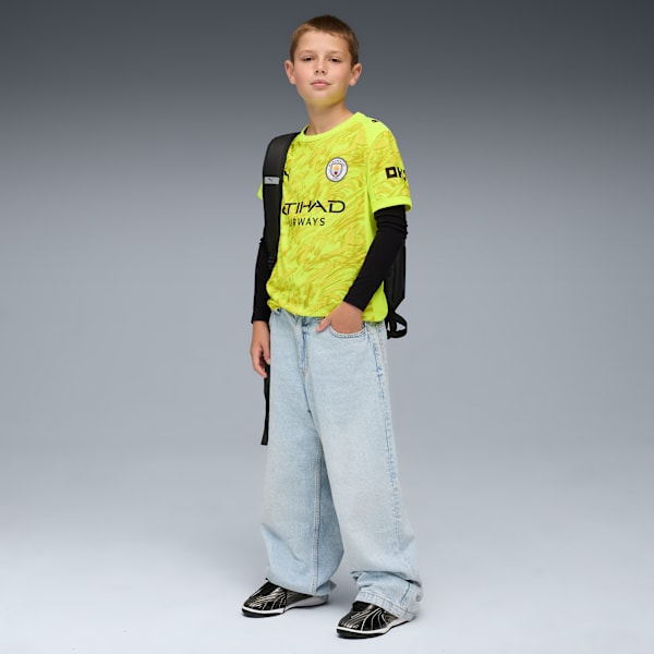 Manchester City 25/26 Goalkeeper Jersey Youth, Yellow Alert, extralarge-GBR
