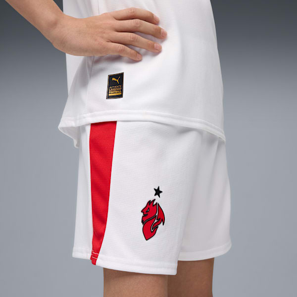 AC Milan 25/26 Shorts Youth, PUMA White-For All Time Red, extralarge-GBR